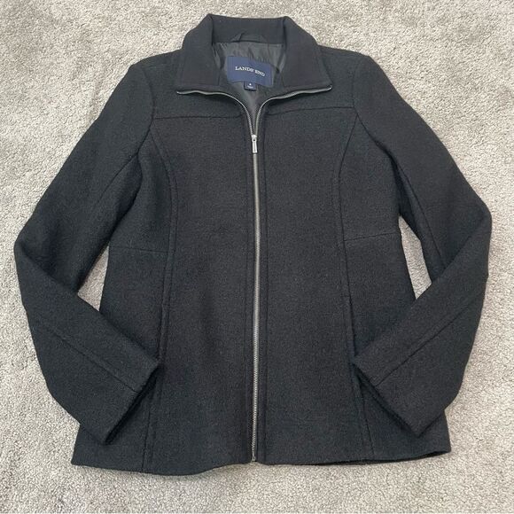 Lands’ End Wool Blend Coat Size 8 - Picture 3 of 13